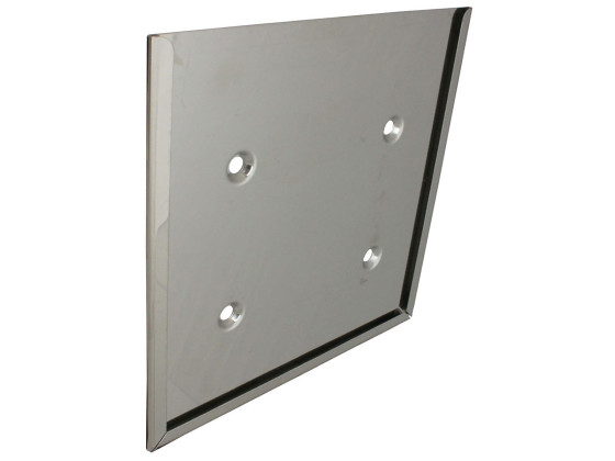 Skilteholder 250x250 mm rustfri - Ny 2009 model