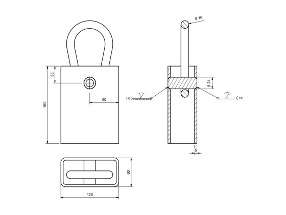 Surringskrog 10 ton (158mm langt hus)