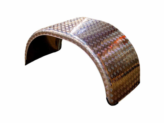 Aluminiumskärm böjd H650xD650L1400