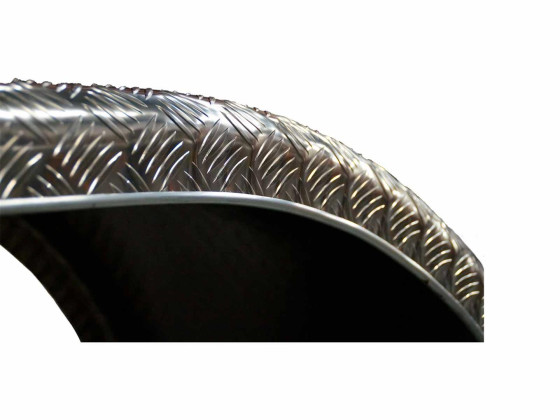 Aluminiumskärm böjd, boogie H650xD650xL2700