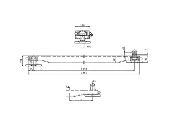 Containerbanke m. galv. lås /85 - 410075000
