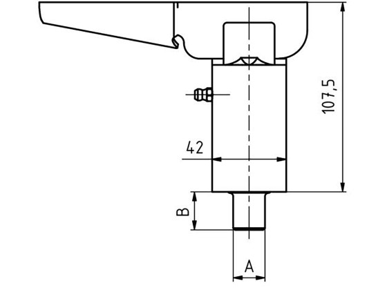 Fjäderlås/handtag till stödben SF2020