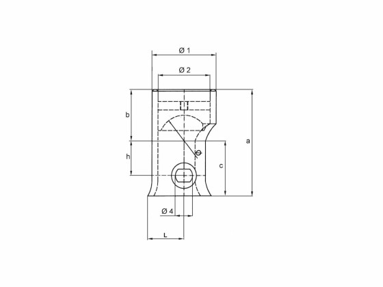 Bärhus för bärkula 3 vägs Ø100mm typ 1 m/kedja