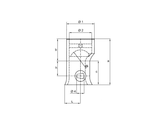 Bärhus för bärkula 3 vägs Ø100mm typ 2 m/kedja