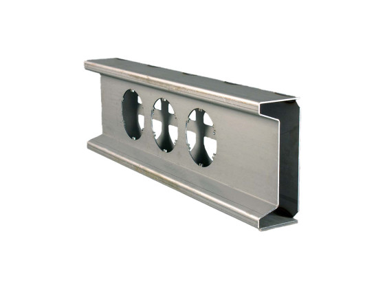 Lygtebjælke 3 hul L865mm t/Hamburger/Jokon/Ermax lygter