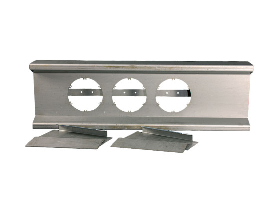 Lygtebjælke 3 hul L865mm t/Hamburger/Jokon/Ermax lygter