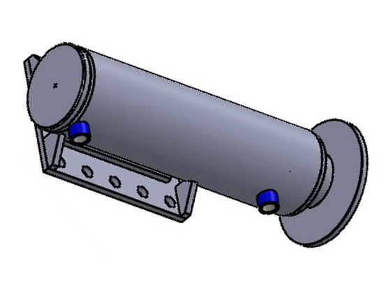 MC hydrauliskt stödben Syl. 125/110x80x300mm Vänster