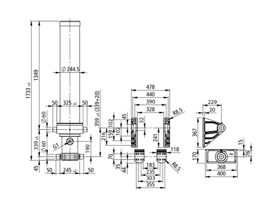 Penta Hydraulcylinder syl. Front HPFC6730 174 5 - 4C16001745002