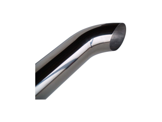 Rör polerat 127mm 3 mtr m/böj rostfri