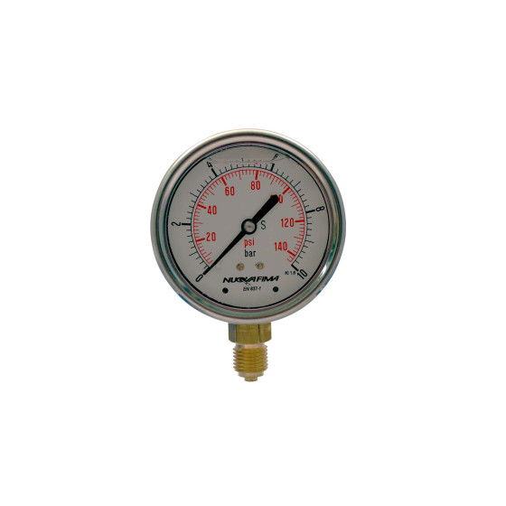 Manometer 10 Bar 63mm 1/4" - 83600001 kpl. med fittings