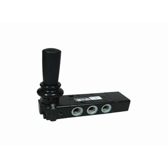 Ventil 5/3-vägs manuell 1/8” m/fjäderretur, stängd center