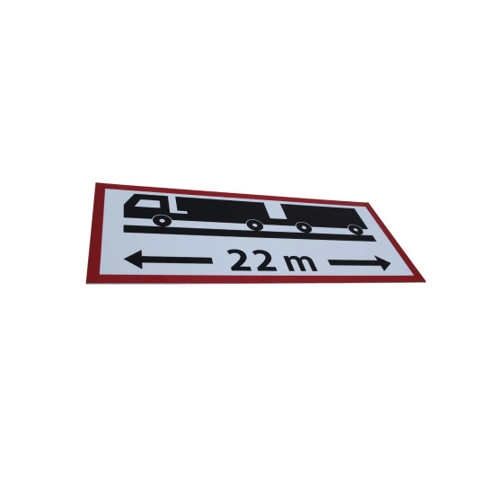 Skylt 700x300mm 22m långt ekipage