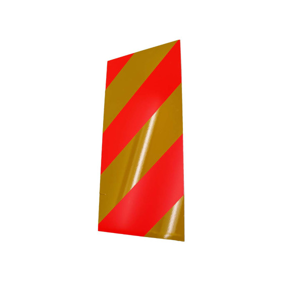 Reflex 525x250mm sidom. röd/gul vänster norden