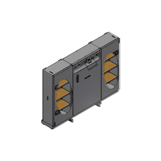 Kasse-/Tanksystem modul u.toppskåp - H1509mm - B2100mm - D401mm