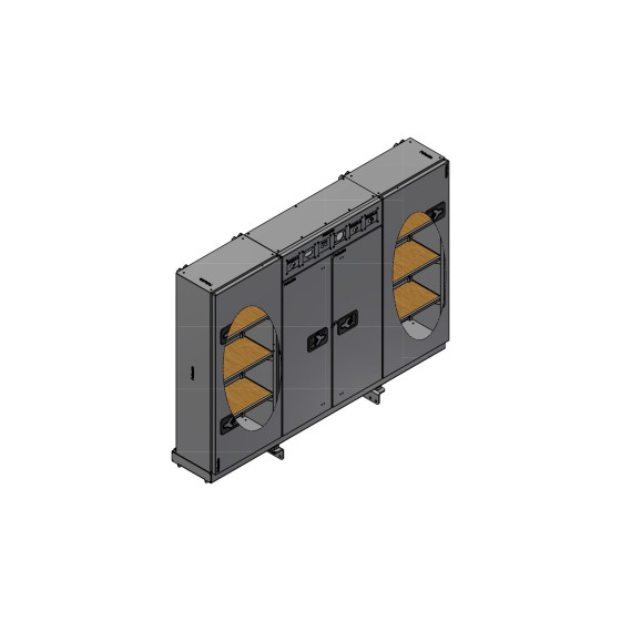 BevoBox Bakomhyttskåp modul u.toppskåp - H1400mm - B2100mm - D355mm