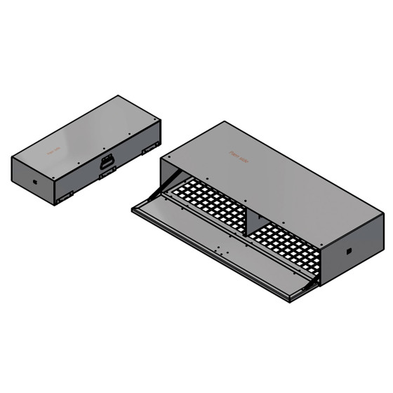 BevoBox rostfri handskbox nätbotten - L1000xH200xD400