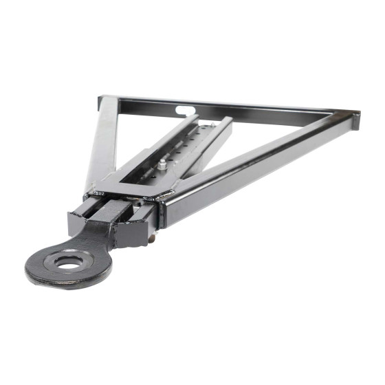 Boltet trækstang GZV 2300-3300, CC 1100-1300 med gaffelbeslag og VBG 57