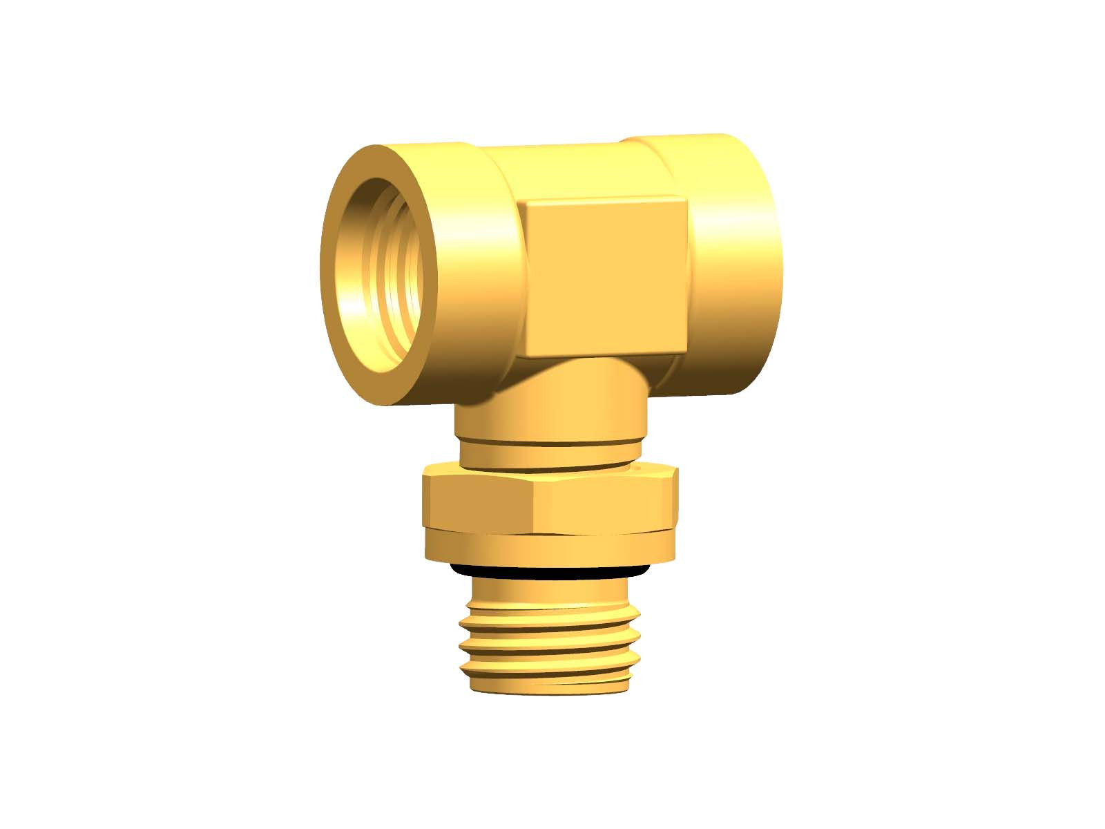 Raufoss T-stykke M16x1,5 M16x1,5