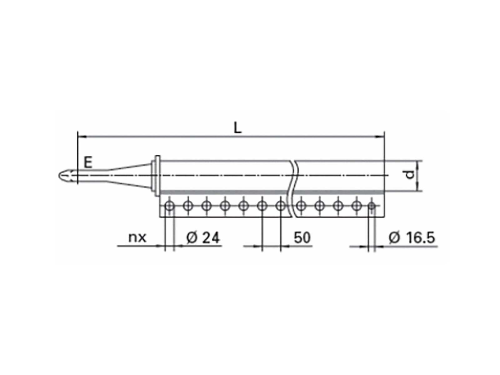 Forreste del til GZL 50mm løkke - Y254000408