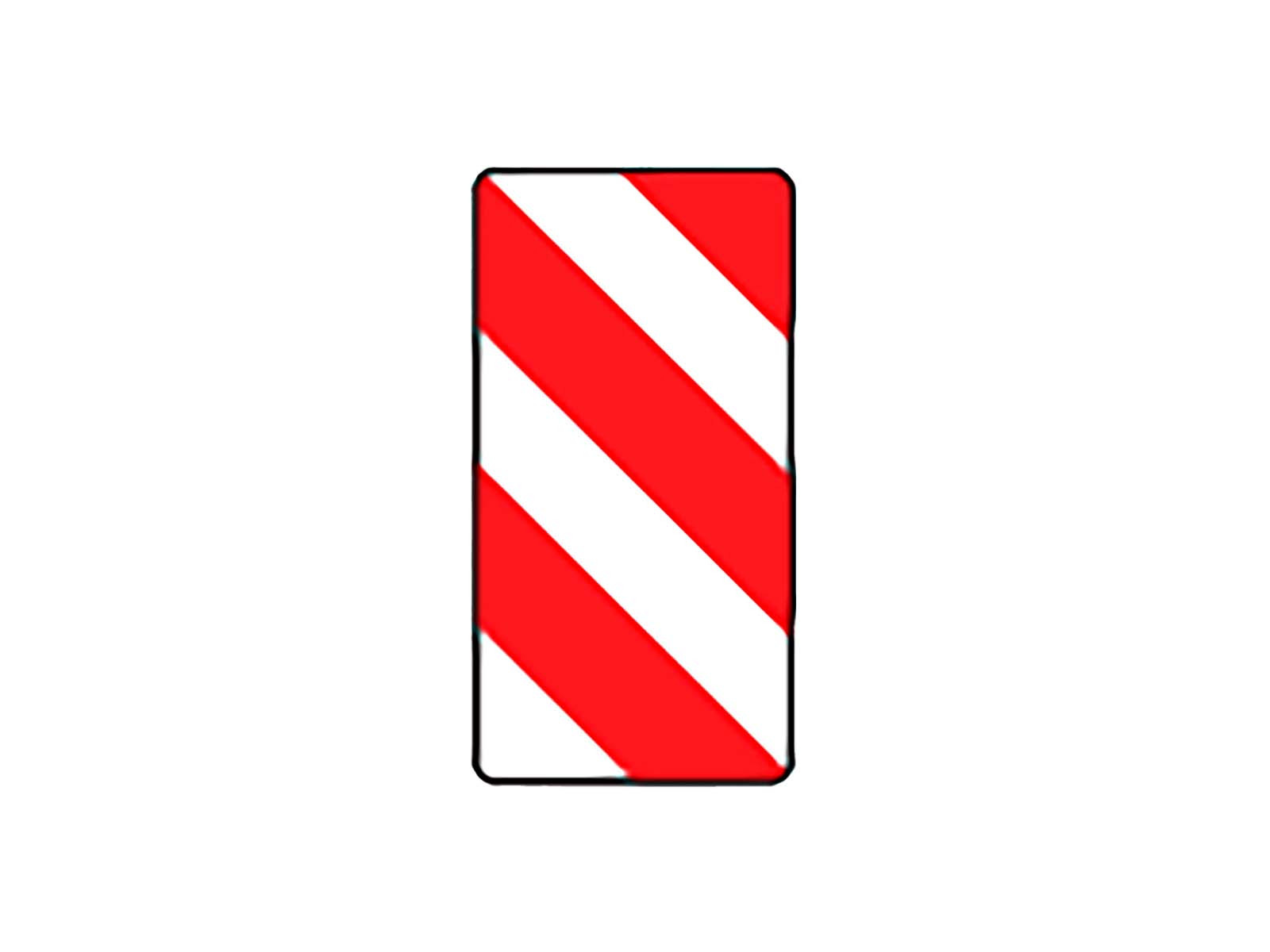 Sidomarkeringsreflex 564x282mm röd/vit Höger - 50.398.00