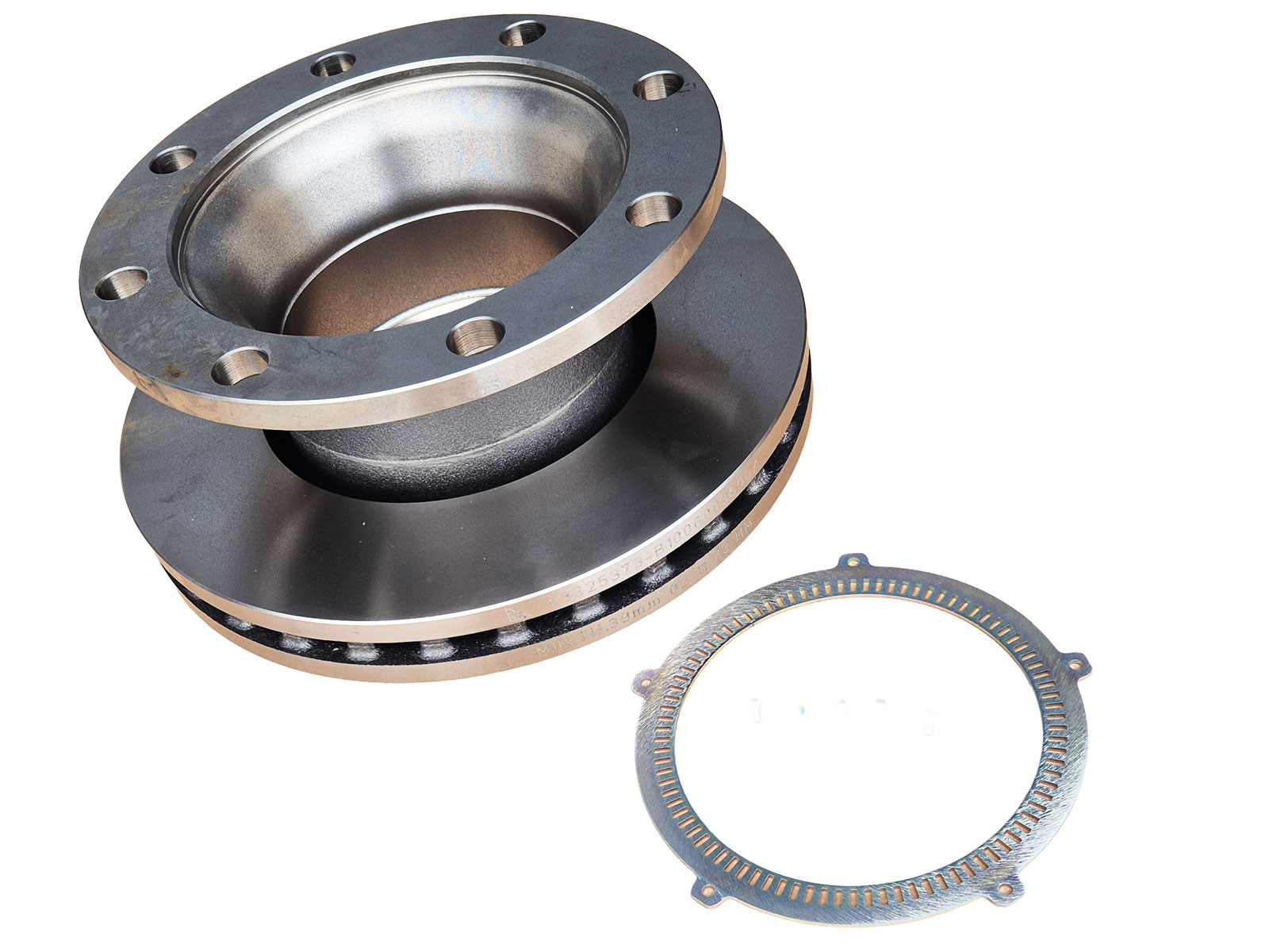 Bromsskiva 19,5" 8-bultad med bultad ABS-ring