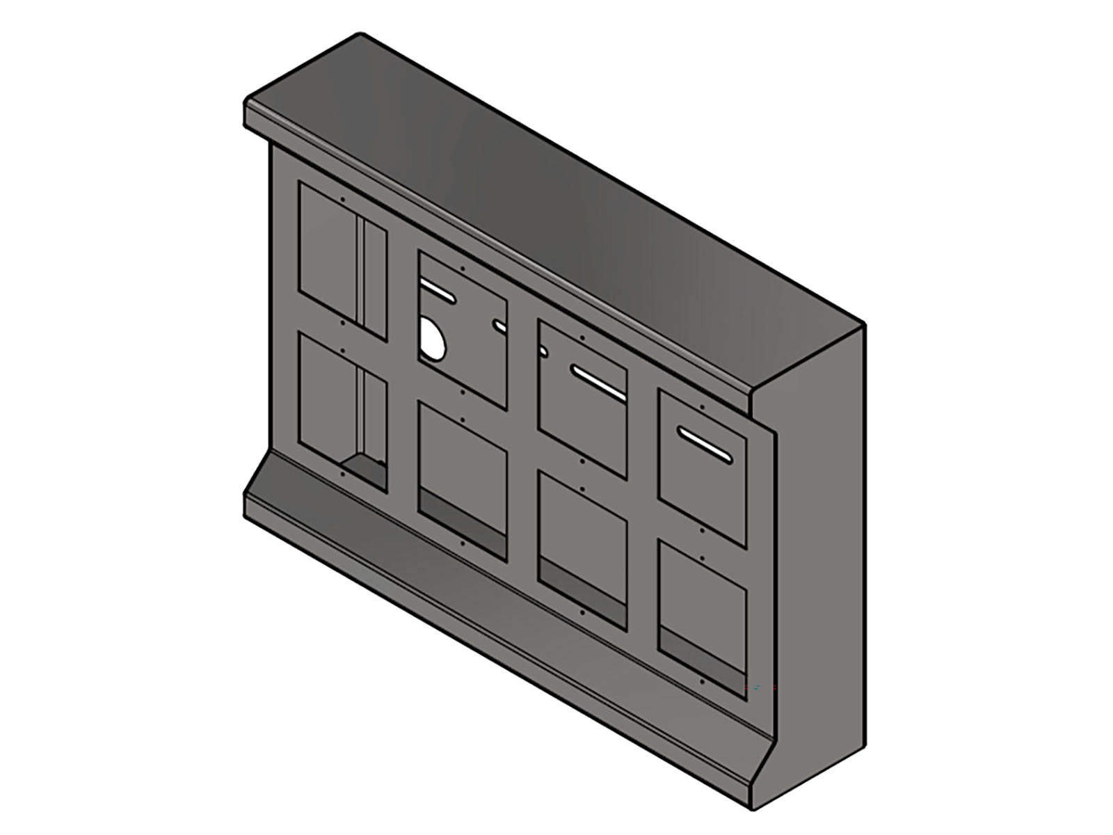 Baklyskasse, dobbel rad