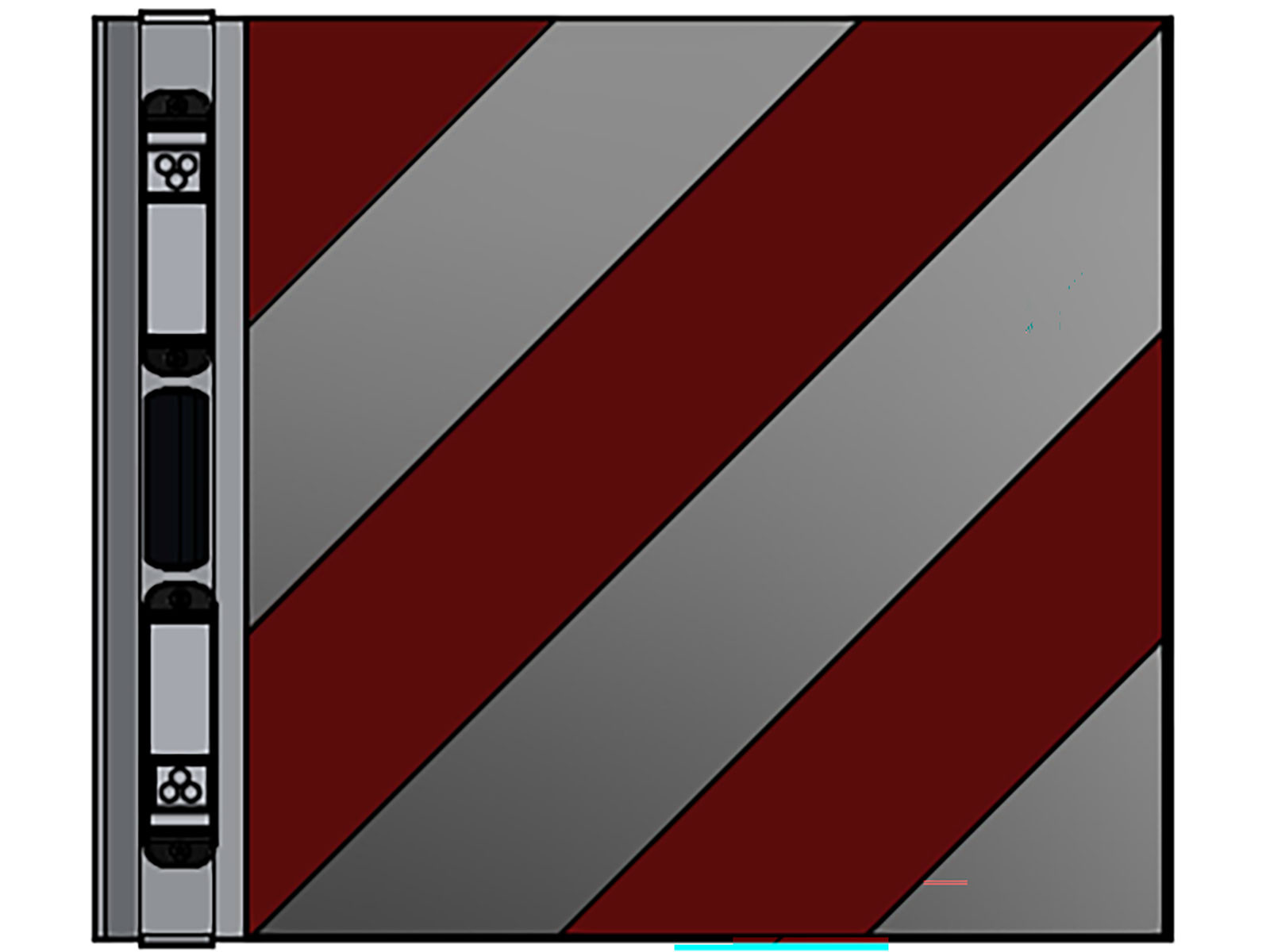 Breddemarkering m/lys SE/EU/NO kvadratisk HF