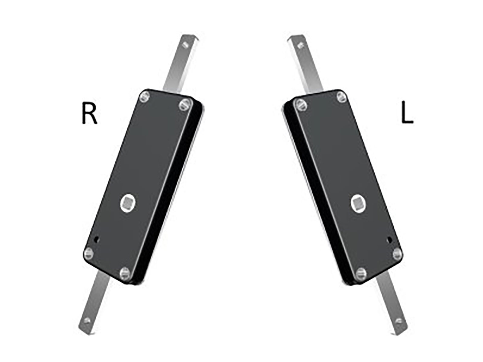 Lås 2 punkt i svart låda 210x80x21mm