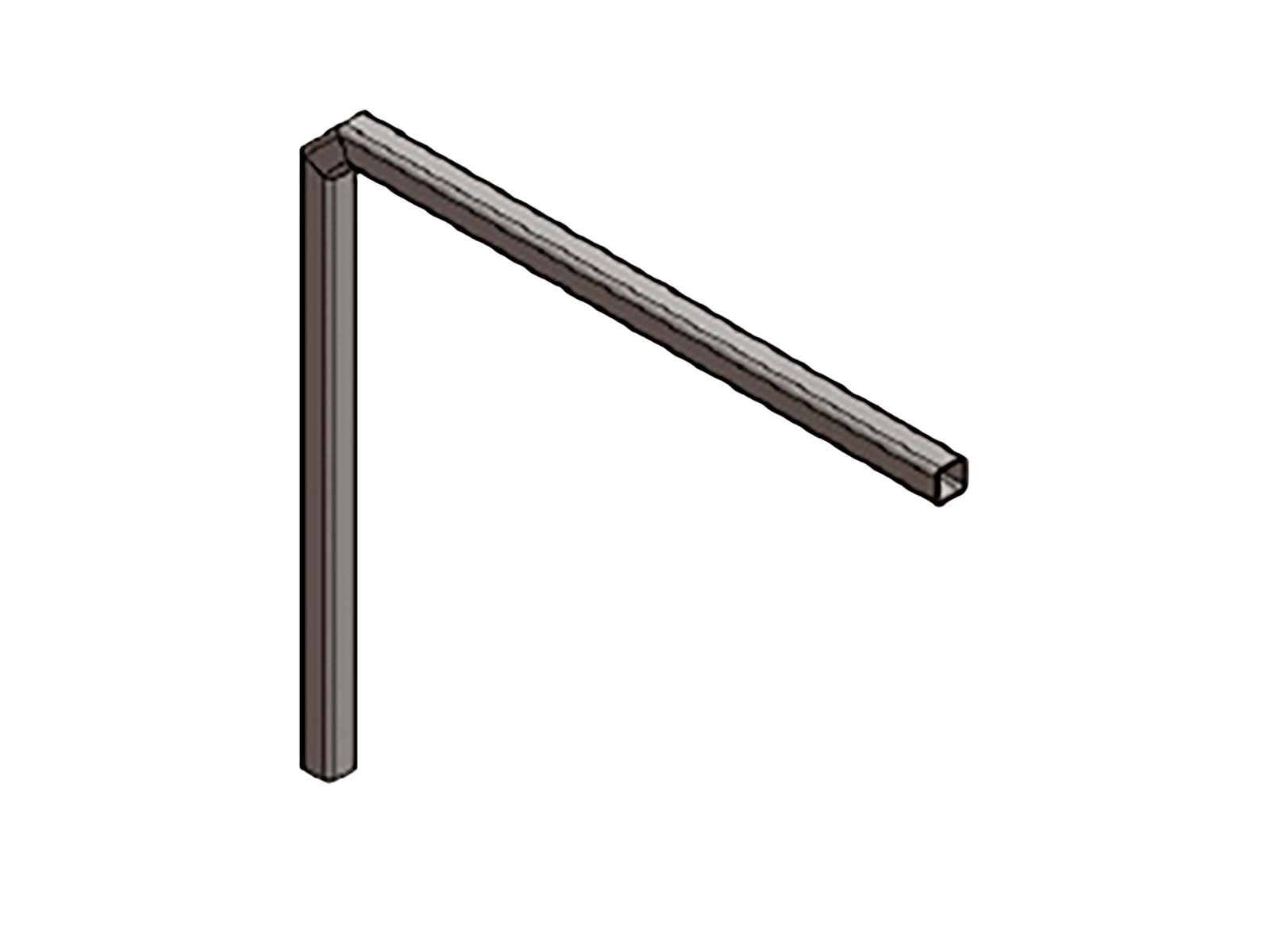 Sideværns fæste, rør-del, galv.