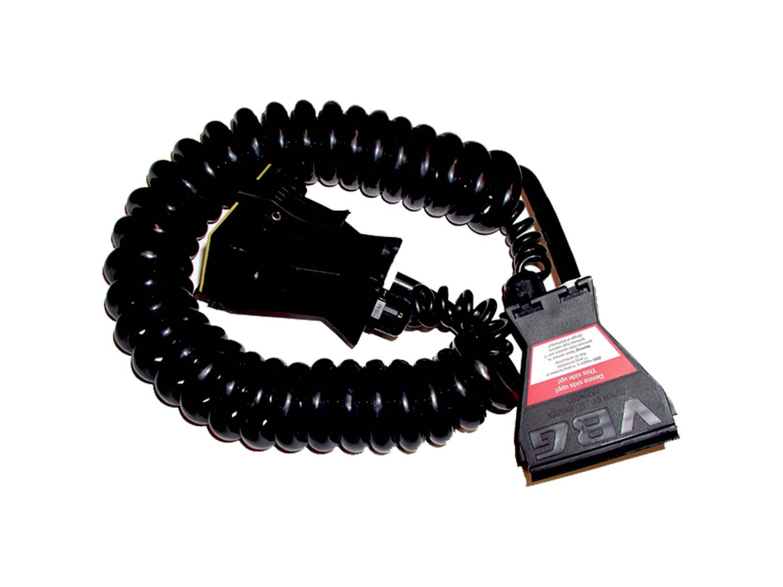 Spiralkabel m/støpsel VBG 17-polet - 70270045