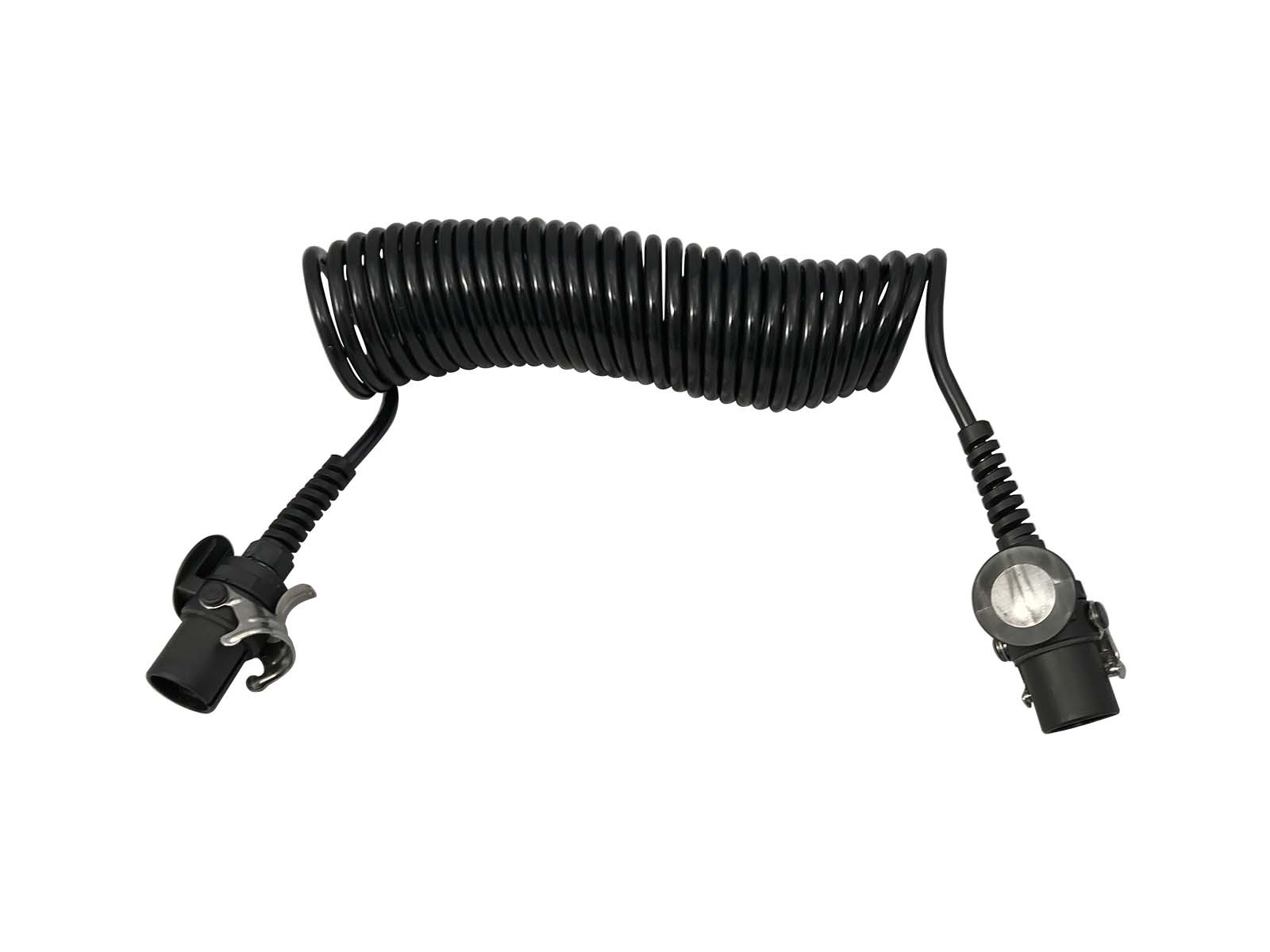 ESB Spiralkabel, 9,5m m/støpsel - 3x1,5mm²+2x4,0mm²+1x(2x1,5mm²) - Materiale TPE - Coil Ø113mm - Max arbeidslengde 7-8 meter