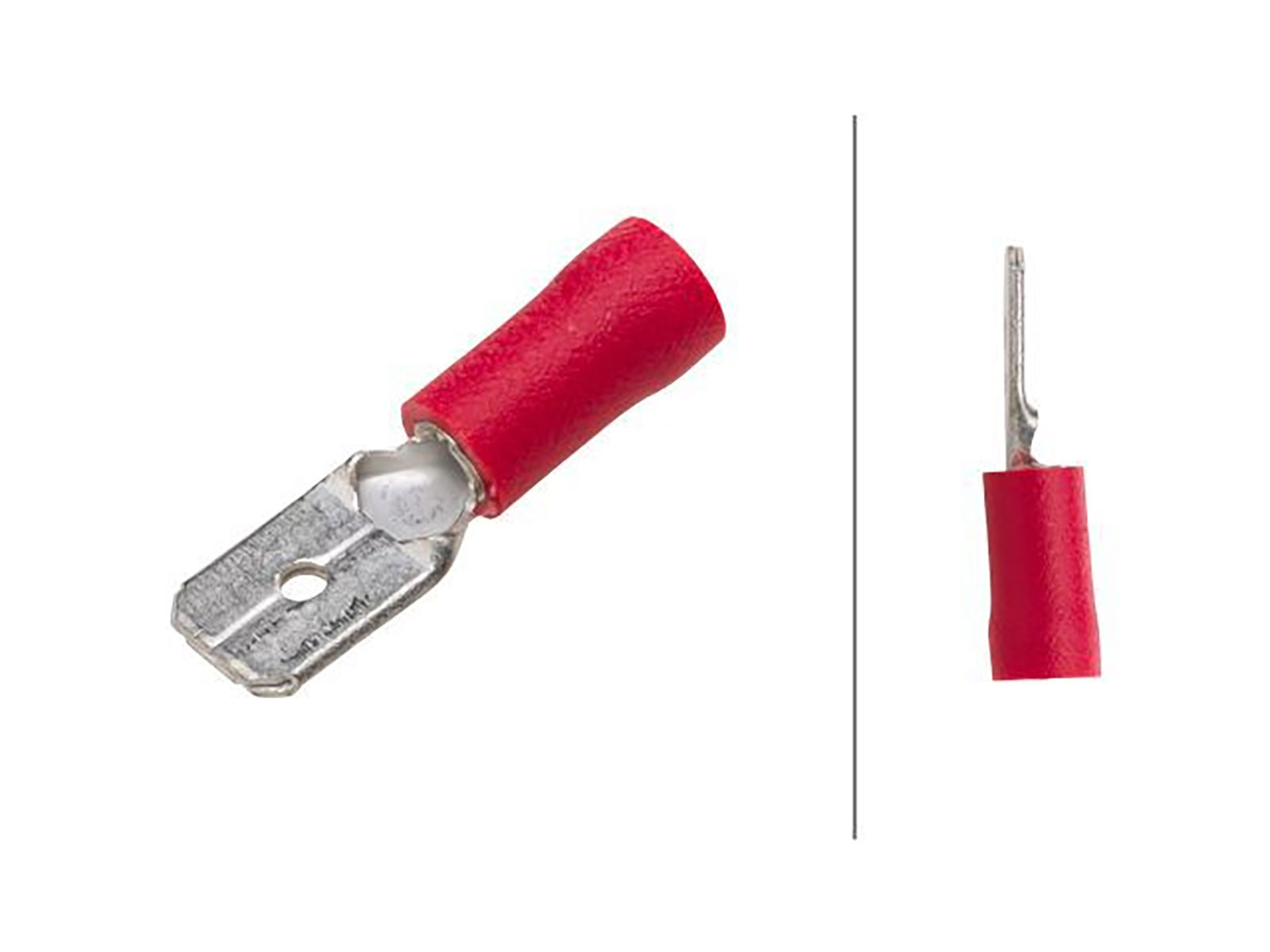 Kabelsko isol. röd han 6,3mm. A1507HS - 8KW 702 796-003