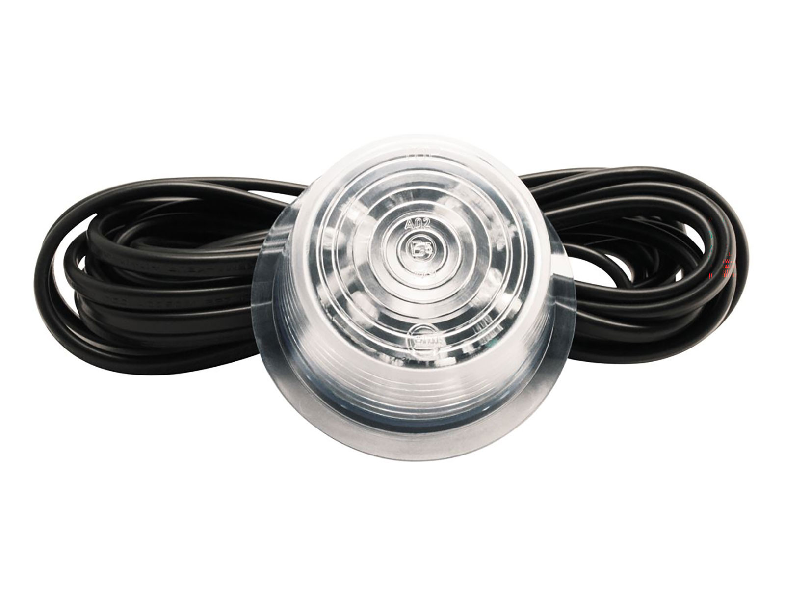 Glas klar/rød til Gylle m/LED 10-30V 5m kabel E-mær. - 30732