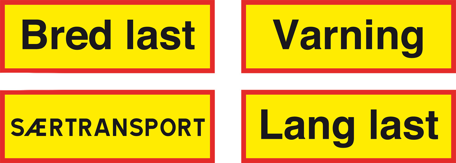 Skylt 1090x400mm Bred last reflex