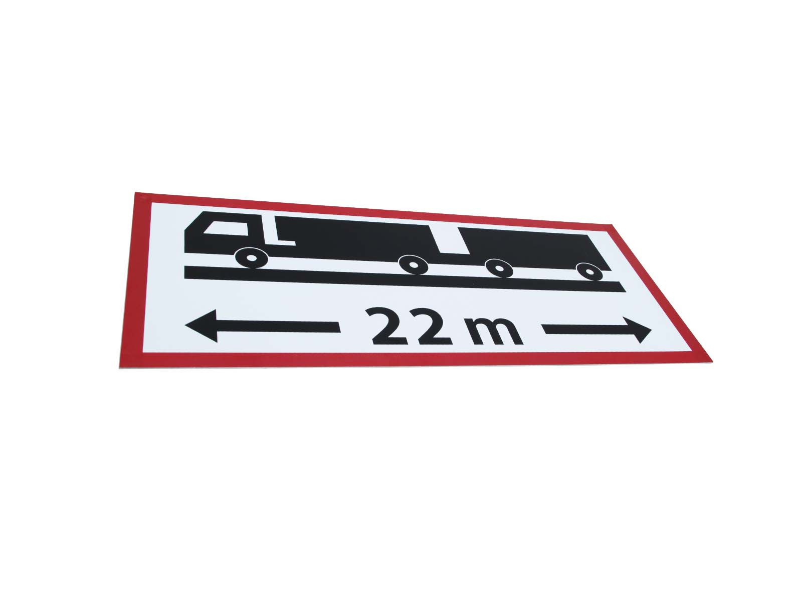 Skylt 1000x500x2mm 22M f/fordonståg Reflex