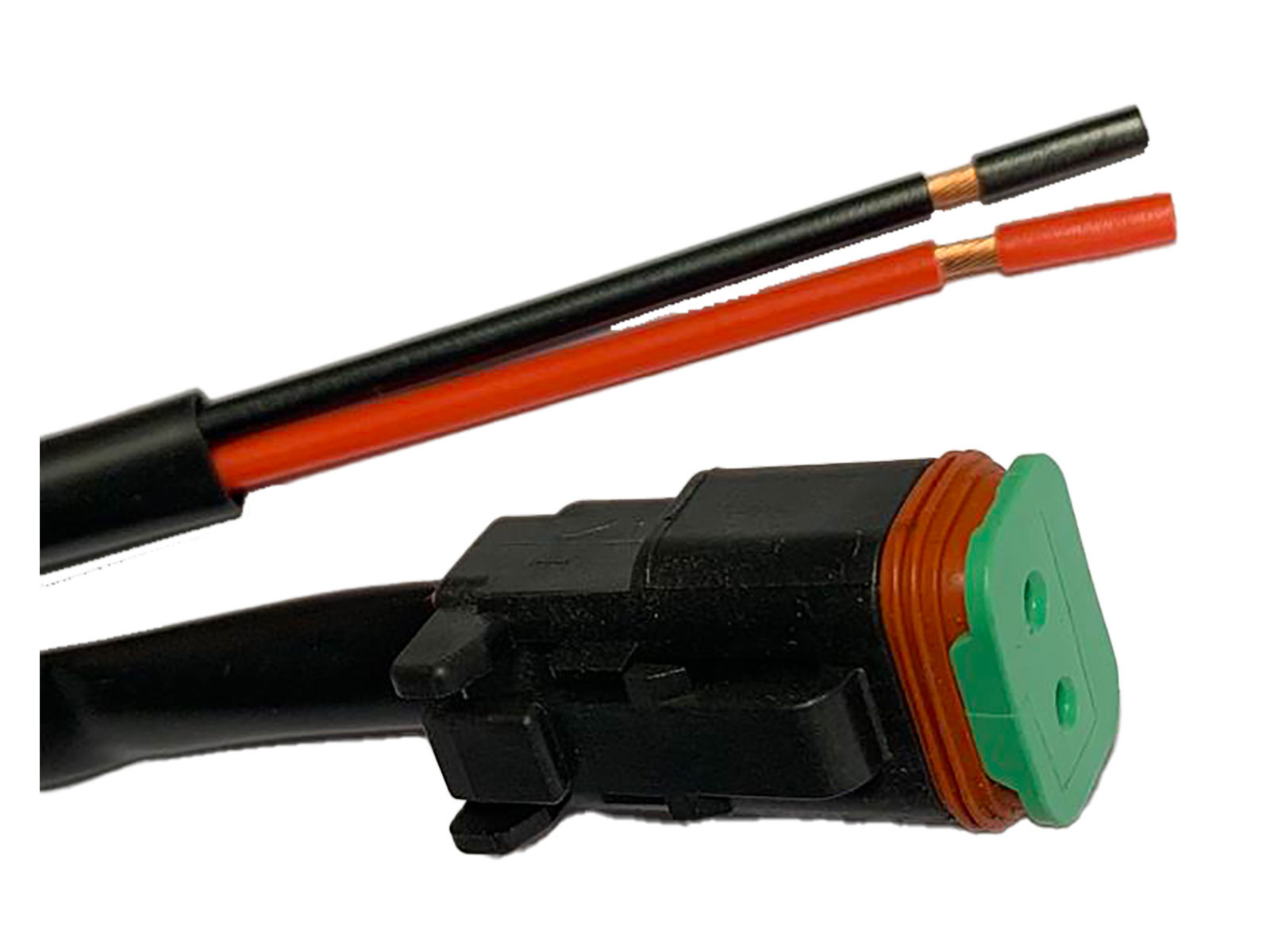 El.kabel 2x0,75mm2 ADR m/Deutsch kontakt, 1 m