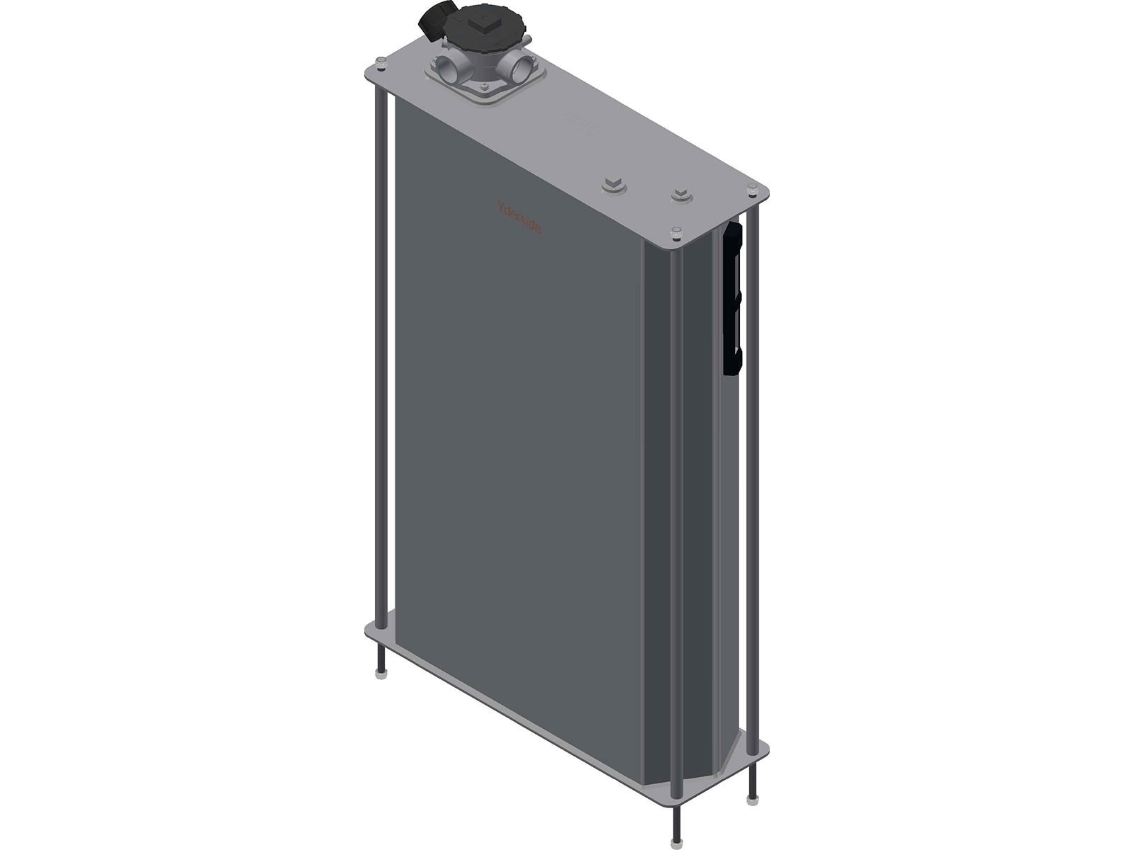 Hydrauliktank 165L, stål, bagkabine, m/GFL21 - Inkl. filter 572034