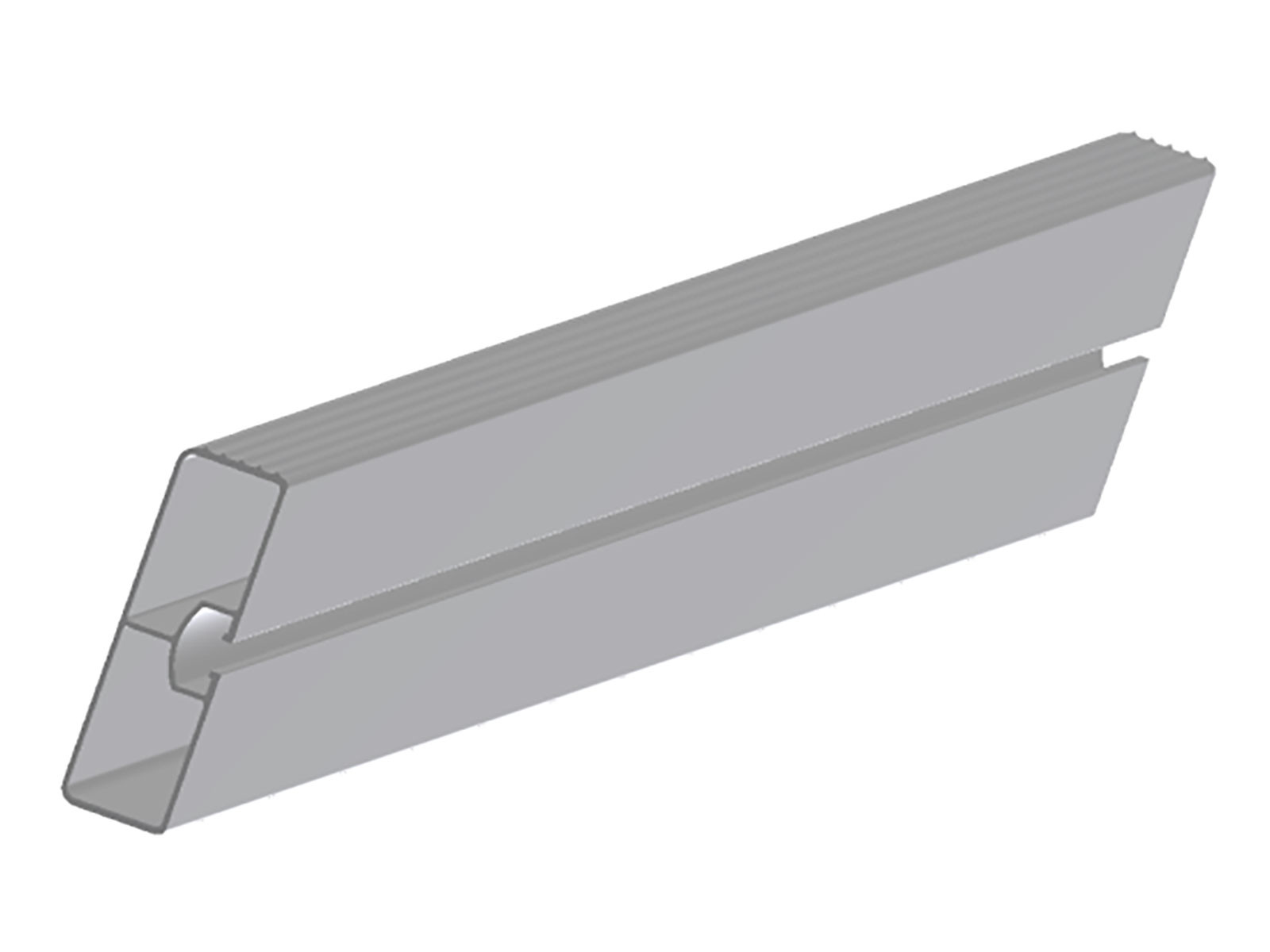 Sideværnprofil 5000xH100xB30mm alu