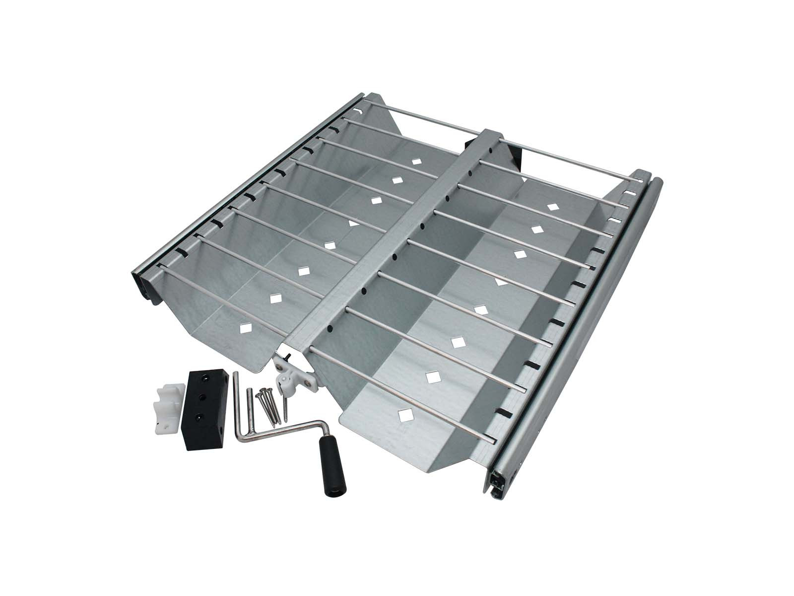 Insatslåda BEVOBOX för 14st spännband aluminium zinkmålad