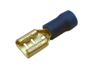 kabelsko 6,3mm isolerad hona platt blå