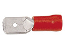 Kabelsko flatstikk isol. rød hann 2,8x0,8mm - 8KW 744 699-003
