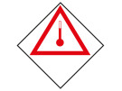 ADR-skylt Ämne m förhöjd temp.