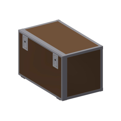 BN Finerkasse 1000x600x600 mm - Med en bundhængt låge med 2 lukkere - En ventilationsrist - Galvaniseret plade på alle flader