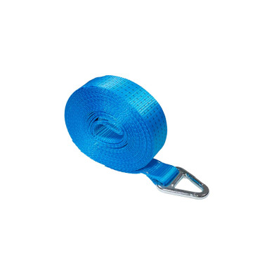 Spännband Blå 10m med triangel och ögla 5 ton