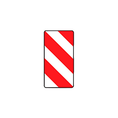 Sidomarkeringsreflex 564x282mm röd/vit Höger - 50.398.00