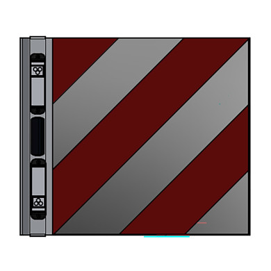 Breddemarkering m/lys SE/EU/NO kvadratisk HF