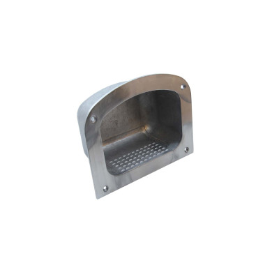 Fotsteg för inbyggnad 183x222x100mm polerat aluninium