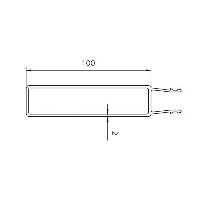 Underprofil 100 mm / 2,5 m - B102225