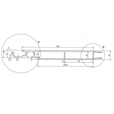Underprofil Förstärkt 200mm 7.500mm
