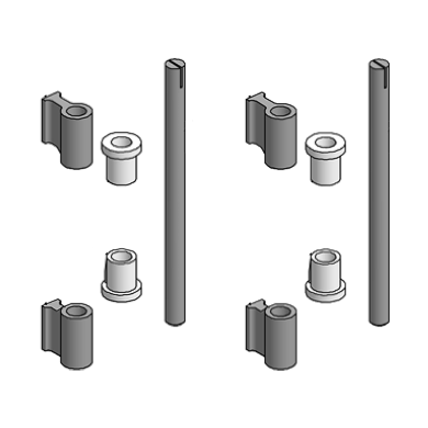 Gångjärnsset komplett bakdörr PWP